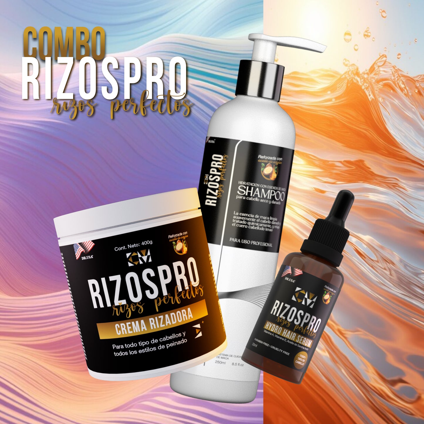 ¡Rizos definidos sin frizz! Combo 3 en 1 X $35.50 con pago contra entrega 💆♀️✨